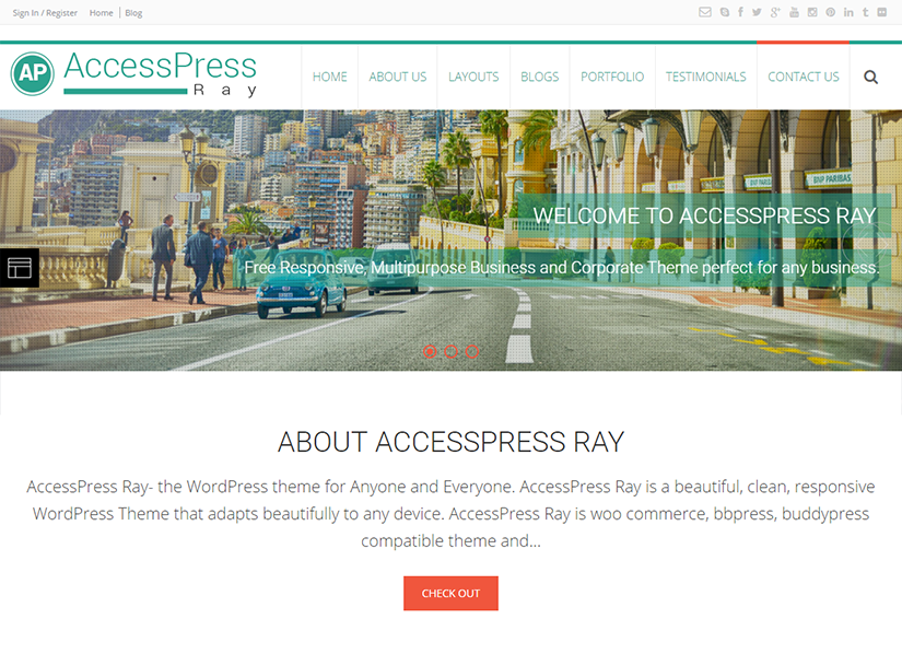 AccessPress Ray Theme