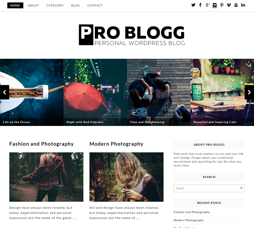 Pro Blogg Theme