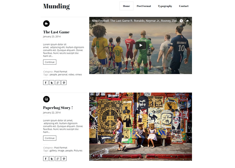 Munding Lite theme