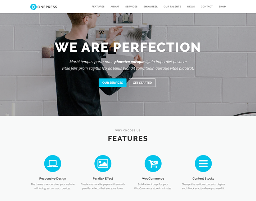 OnePress theme